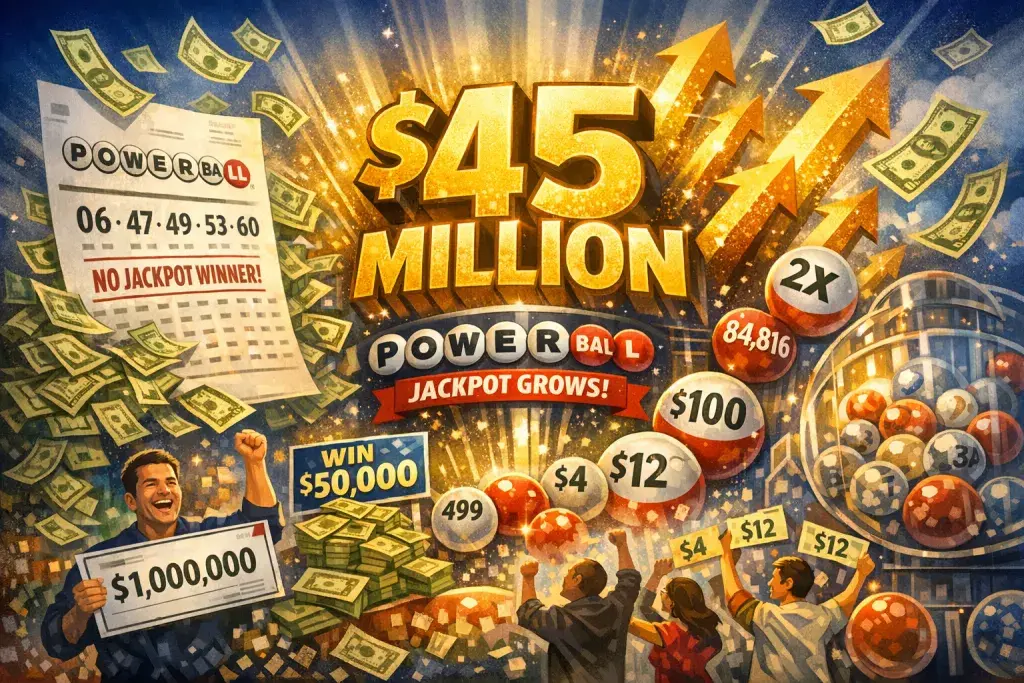 Powerball Jackpot Climbs to $45 Million After April 13 Draw Produces No Grand Prize Winner